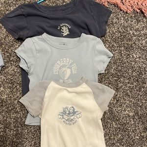 Bundle of 3 Brandy Melville baby tees
